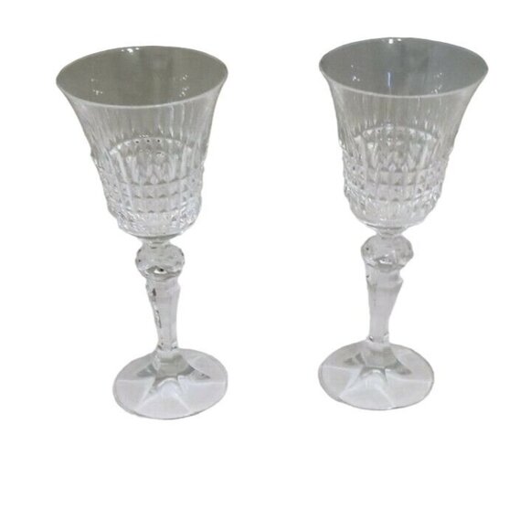 2x  Stratford Bohemia Crystal Crystalex 6” Cordial Goblet Glass - Picture 1 of 5